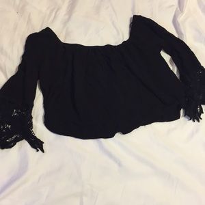 Off the shoulder crop top